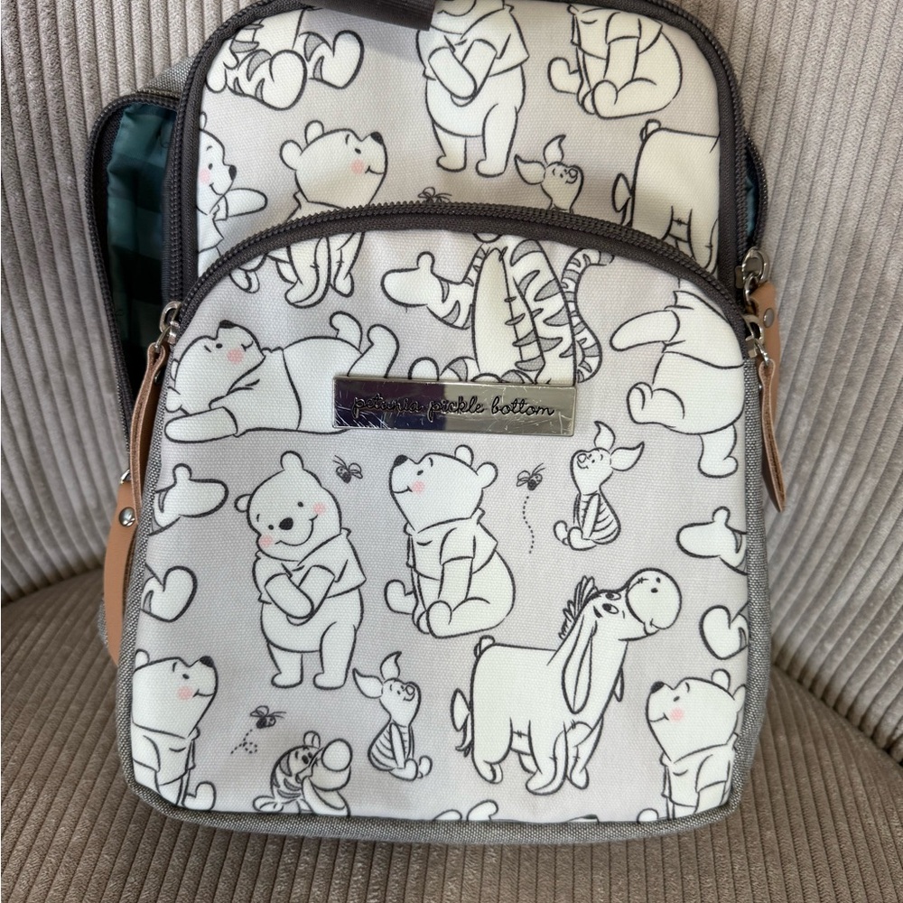 Petunia Pickle Bottom Crossbody Bag - Gray and White